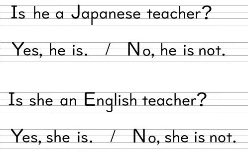 Is he a Japanese teacher?