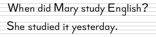 When did Mary studied English?