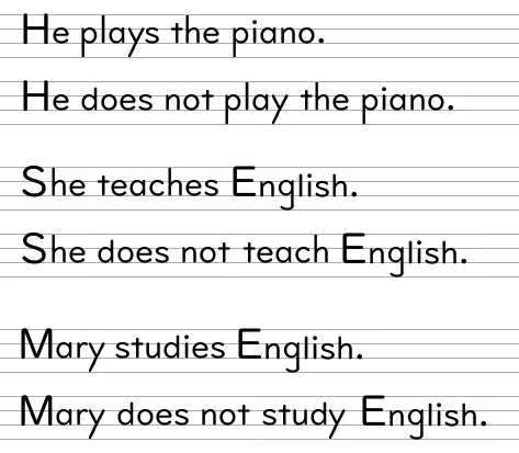 Mary doesn't study English.