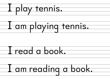 I am playing tennis.